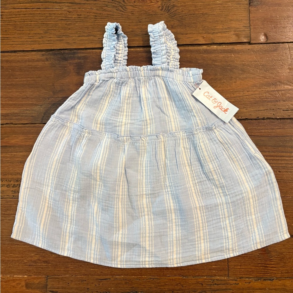 Cat & Jack Pale Blue Gauze Toddler Dress